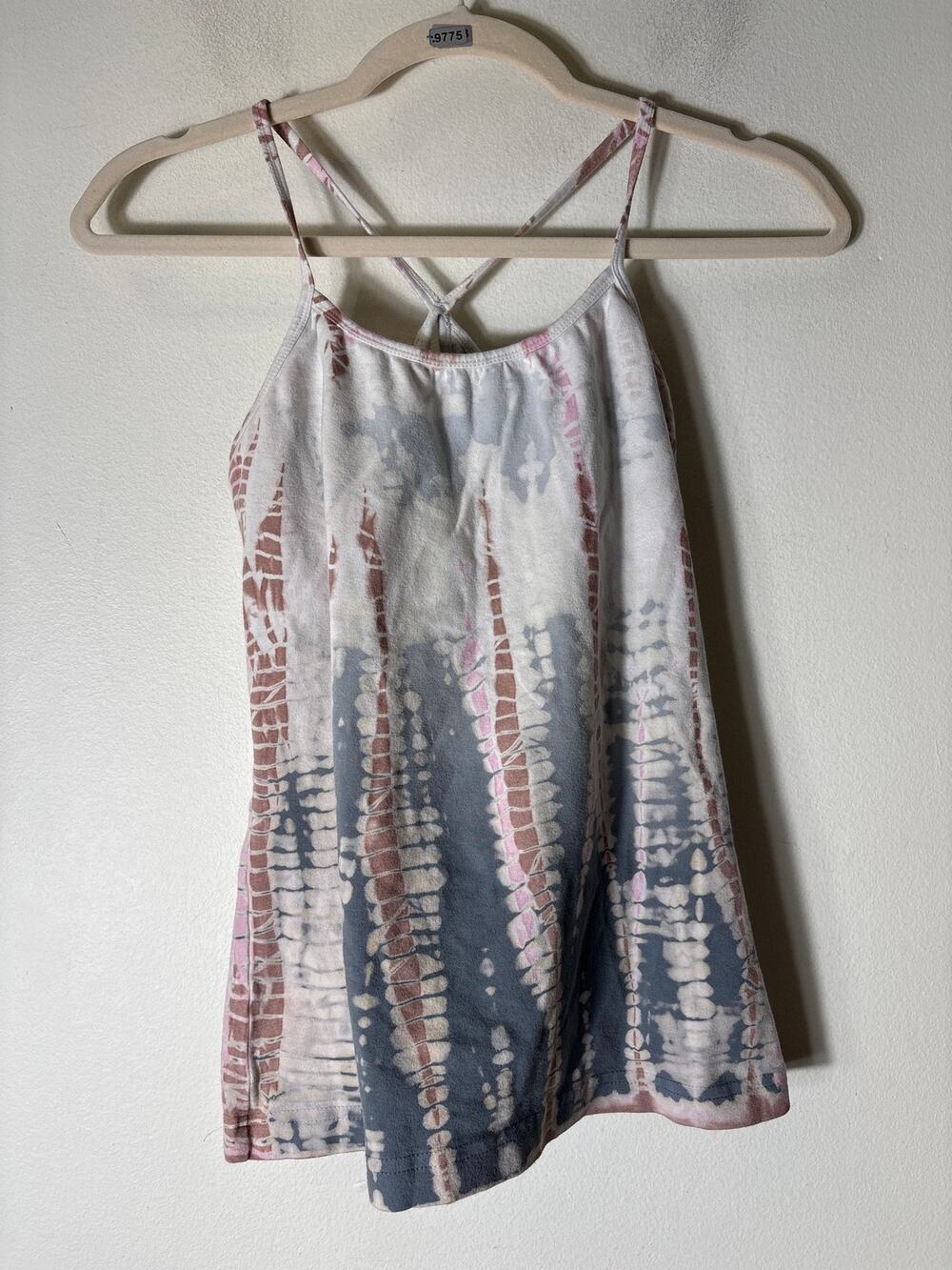 Hard Tail Gray and Pink Tie Dye Tank Sz L